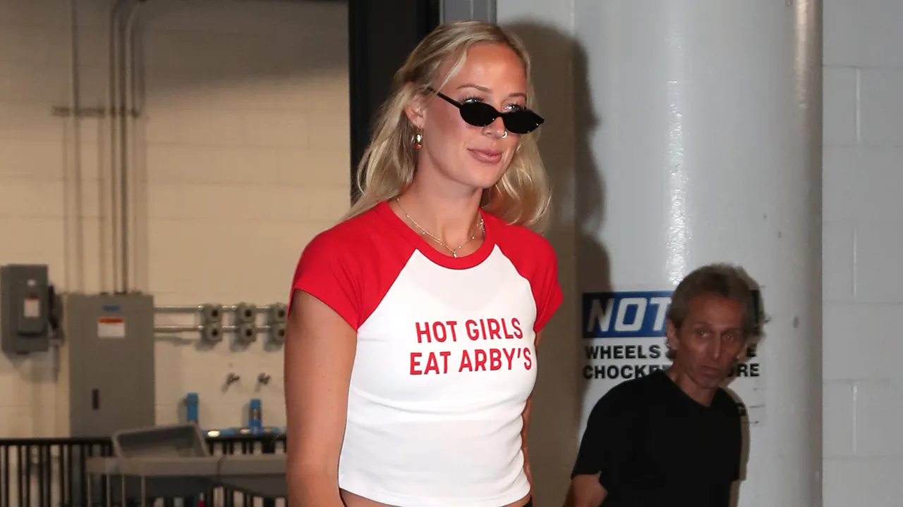 Indiana Fever guard Sophie Cunningham wore a 'BBQ Baddie' pregame top; OutKick 'Screencaps' column also discusses 14U coaching struggles and an AI-related customer complaint