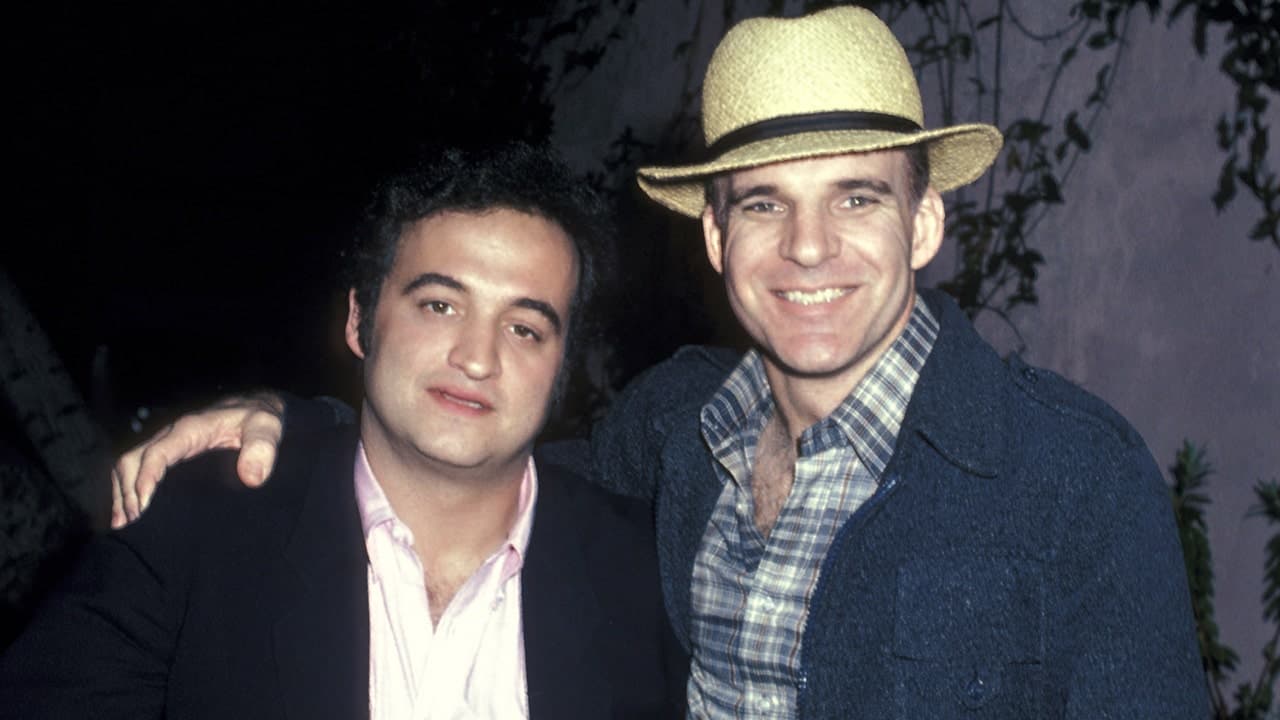 Book Claims Steve Martin and Chevy Chase Secretly Brought John Belushi onto Johnny Carson’s 'Tonight Show' in 1977
