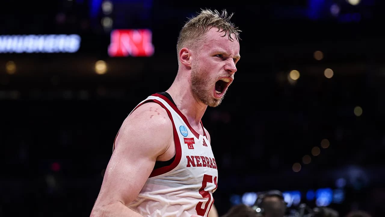 Nebraska earns first-ever NCAA Tournament win, beating Troy 76–47 in 2026 first round