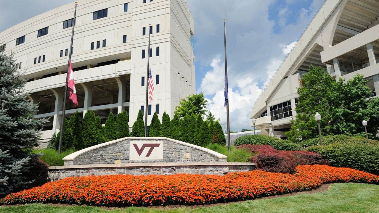 Former Columbia professor Mohamed Abdou, barred for supporting terror groups, tells Virginia Tech audience 'Death to America' means end to U.S. empire; praises Oct. 7 attacks and urges disruption of defense supply chains