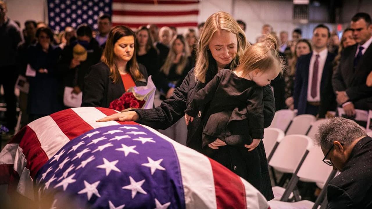 Funeral procession for Army Reserve captain draws firefighters, police, farmers and residents along Virginia highways