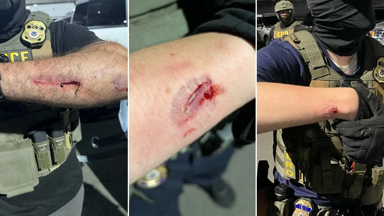 Brendan John Geier charged with assaulting federal officers after clashes outside Delaney Hall detention center in Newark, New Jersey