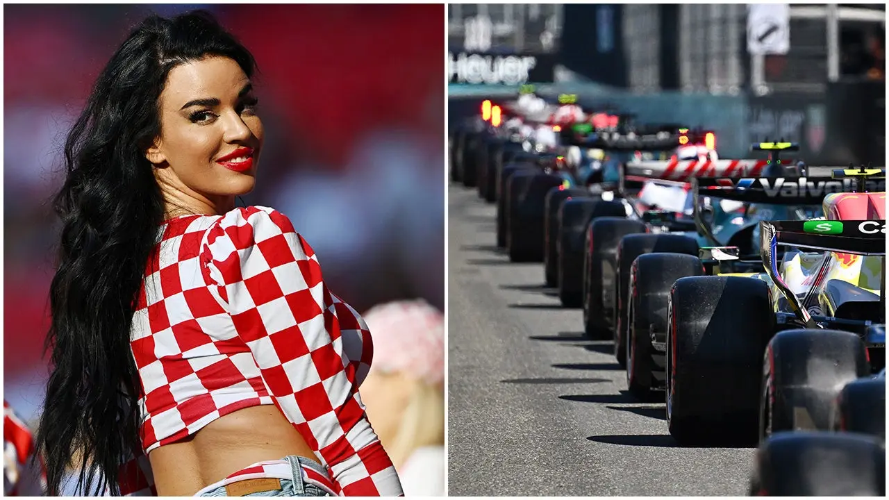 Cameraman briefly distracted during Sky Sports coverage at Miami Grand Prix as Ivana Knoll walked through paddock