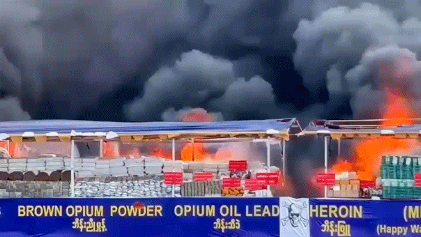 Burma Burns $600M in Seized Narcotics