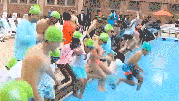 Mayor Mamdani's Pool Jump Prompts GOP Exchange