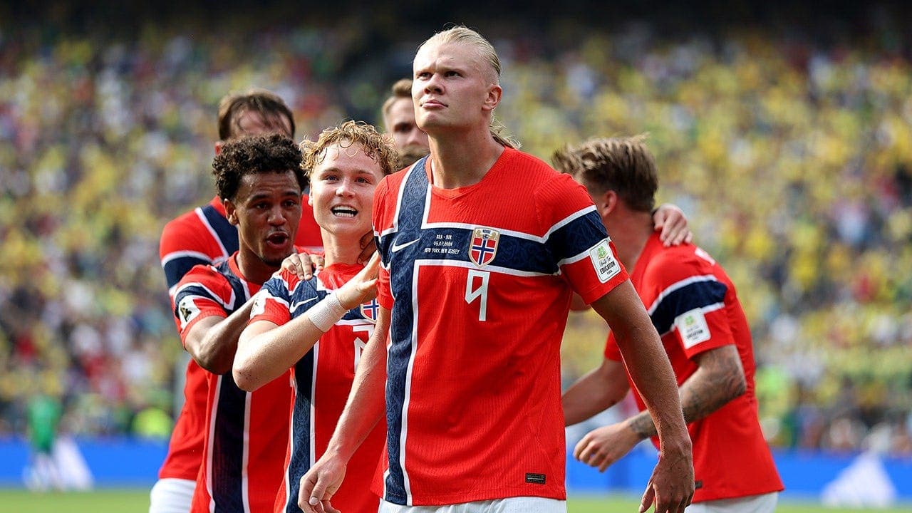 Haaland’s Two Goals Send Norway Past Brazil