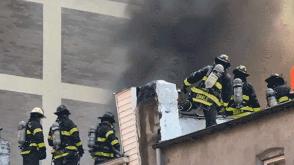 Five-alarm Queens fire injures 17 firefighters