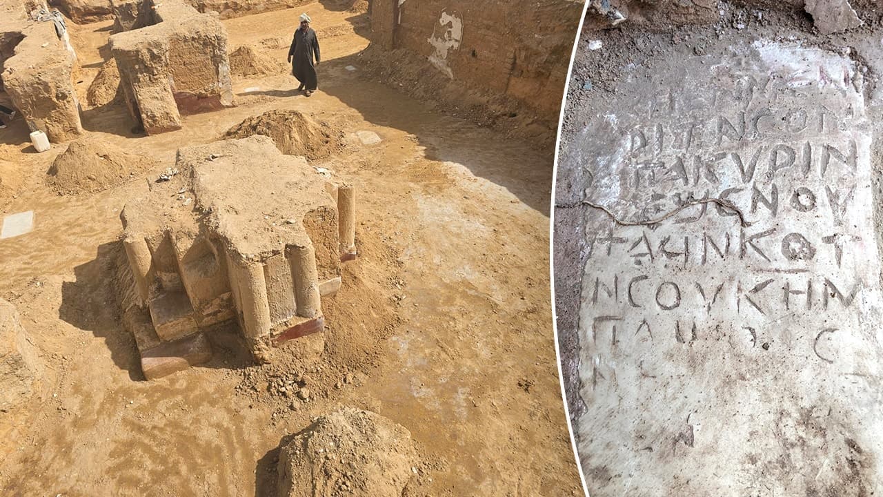 Egyptian archaeologists uncover 5th-century Coptic monastic complex in Beheira Governorate with paintings and a Greek inscription