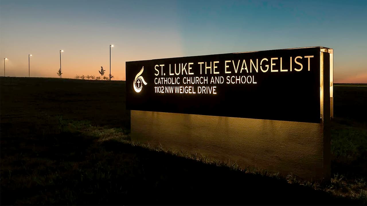 Vehicle in school pickup line jumps curb, injuring nine students at St. Luke the Evangelist Catholic School in Ankeny, Iowa
