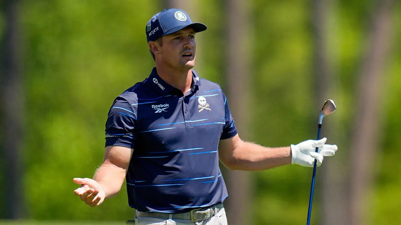 Bryson DeChambeau hits spectator with tee shot, struggles in bunker and finishes opening round at 4-over 76 at the Masters