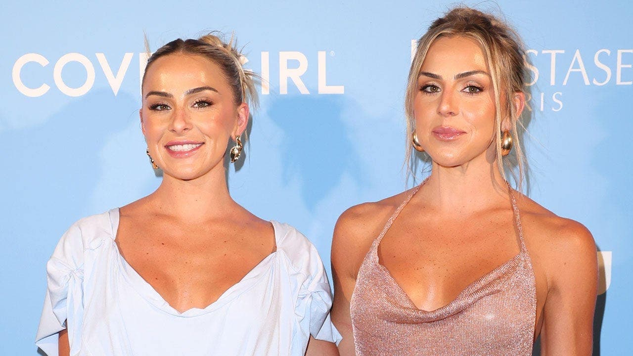 Haley and Hanna Cavinder discuss matching breast augmentations and appear with Jena Sims at Sports Illustrated Swim events during Miami Swim Week