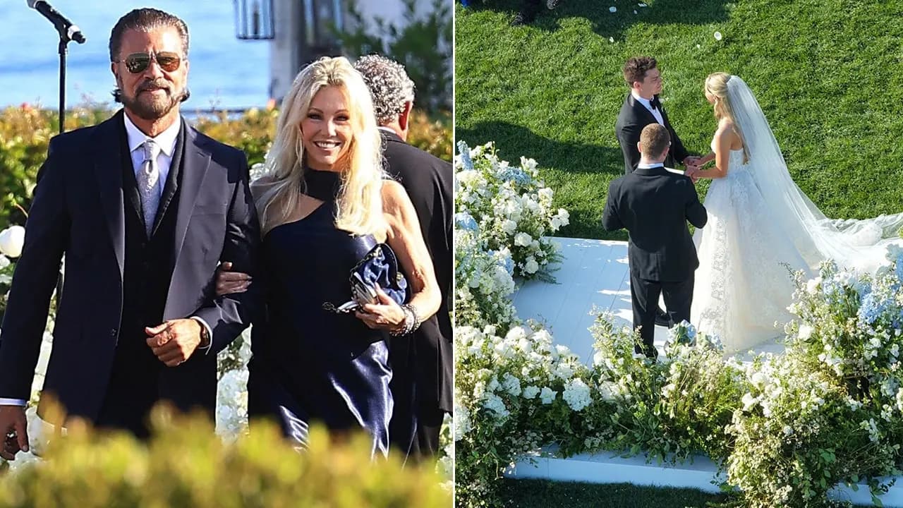 Heather Locklear attends daughter Ava Sambora's wedding with partner Lorenzo Lamas; Locklear and ex-husband Richie Sambora walk daughter down the aisle
